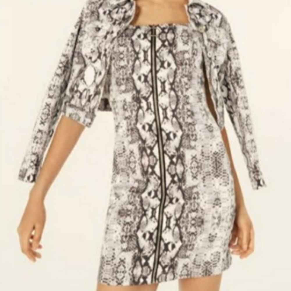 Bar III Python Bodycon Mini Dress